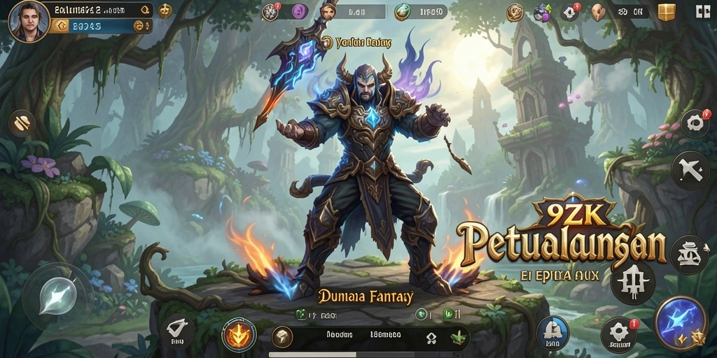 Screenshot utama 9ZK menampilkan aksi seru di dunia petualangan.
