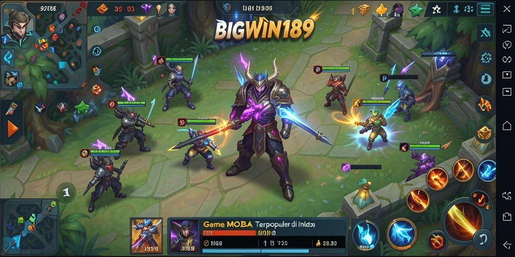Gameplay seru di BIGWIN189 dengan karakter MOBA yang unik.