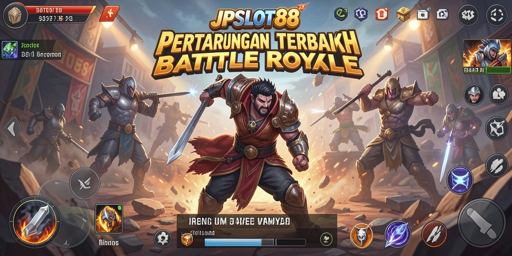 Tampilan epik dari gameplay Battle Royale yang seru di JPSLOT88.