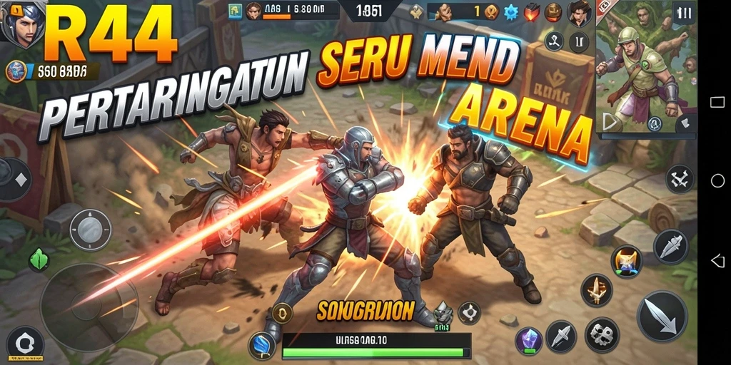 Screenshot RR44 menampilkan aksi pertarungan yang mendebarkan dengan karakter yang menggunakan serangan spesial.