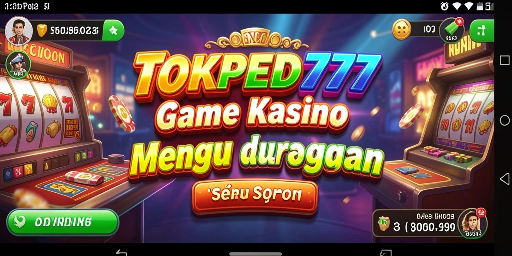Screenshot menampilkan gameplay seru di TOKPED777 dengan berbagai pilihan permainan Kasino.